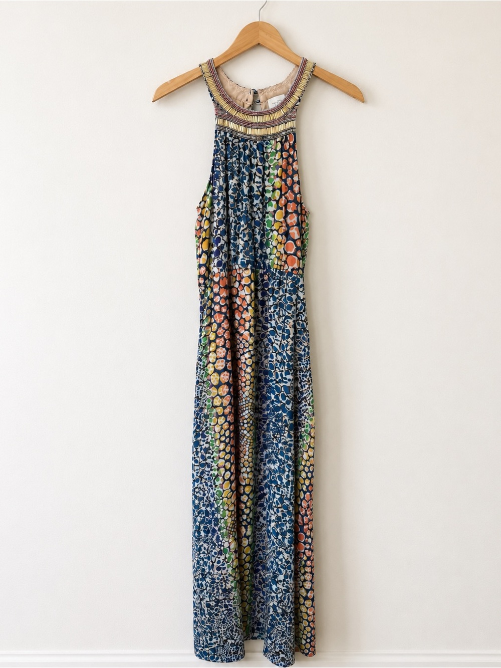 Anthropologie HD in Paris Mayacamas Beaded Halter Maxi Dress - Picture 2 of 13